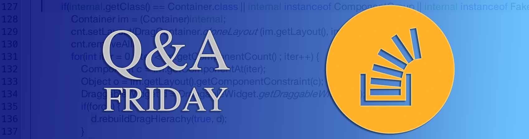 Questions of the Week XI